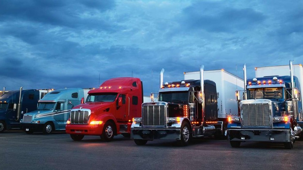 Truck on highway